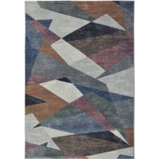 Carpete Monetti Geometrico Abstrato Azul Rosa 1.60m x 2.30m